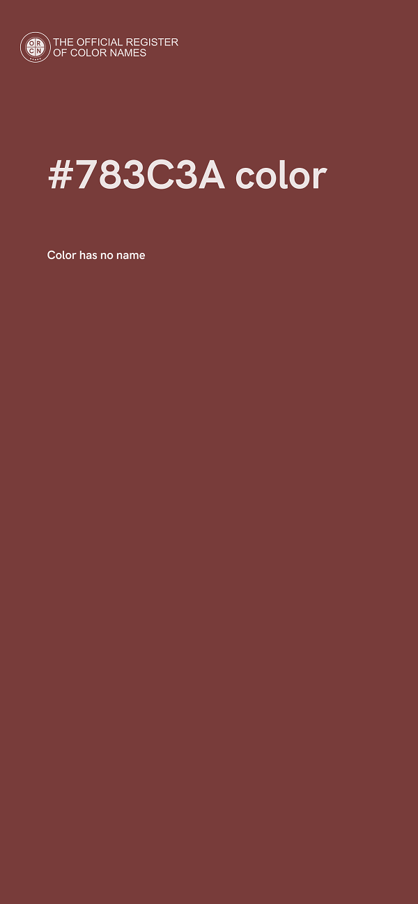 #783C3A color image