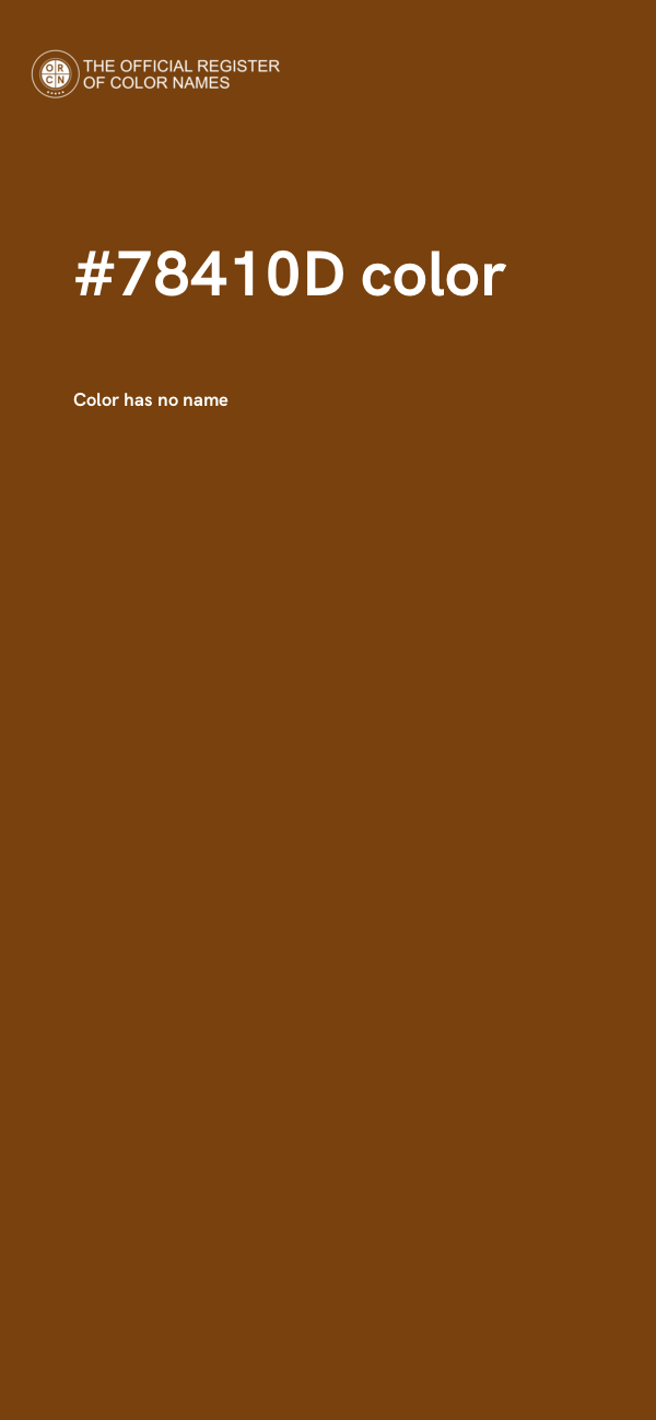 #78410D color image