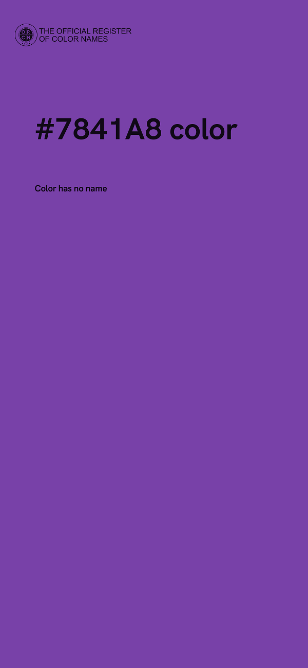 #7841A8 color image