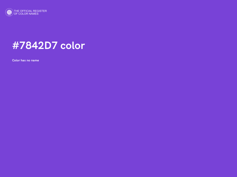 #7842D7 color image