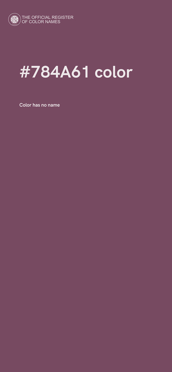 #784A61 color image