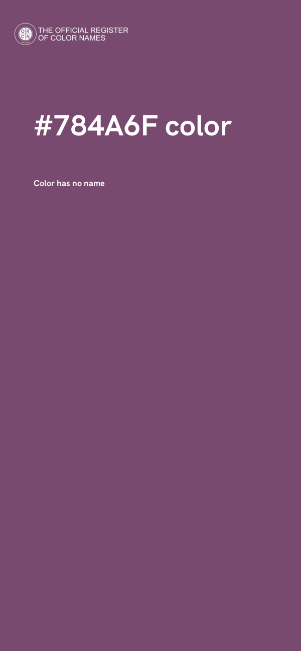 #784A6F color image