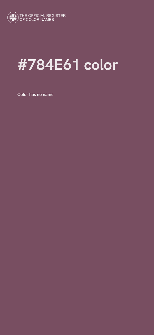 #784E61 color image