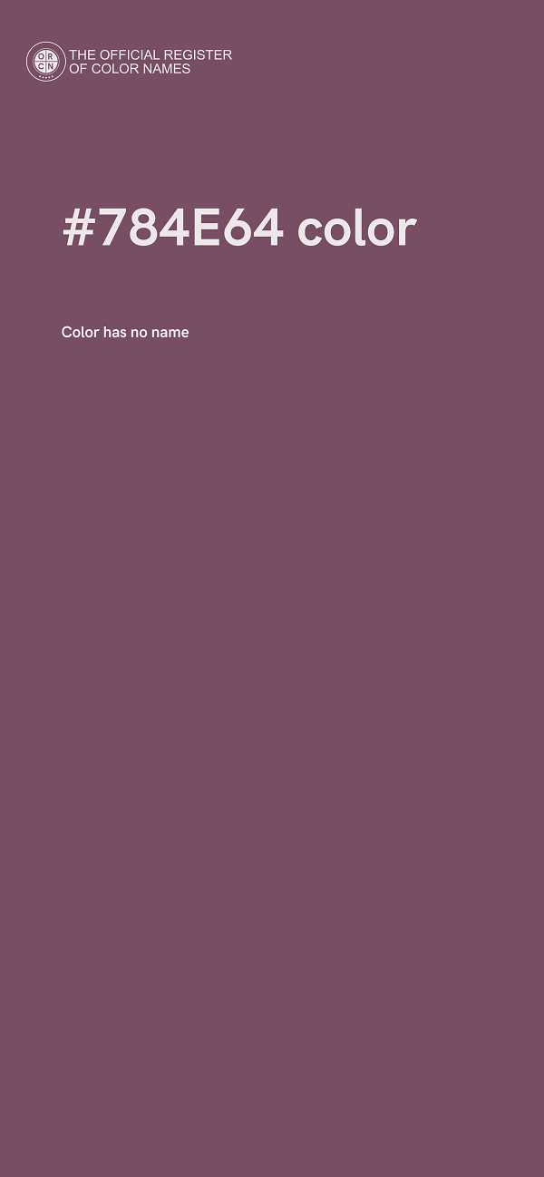#784E64 color image
