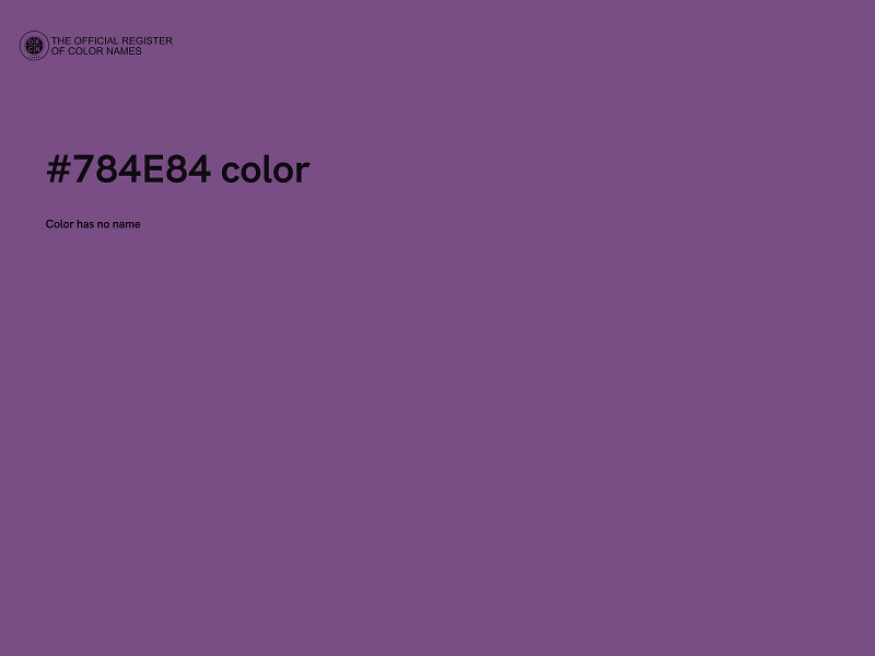 #784E84 color image