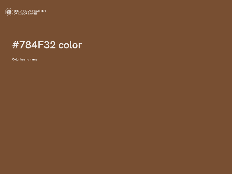 #784F32 color image