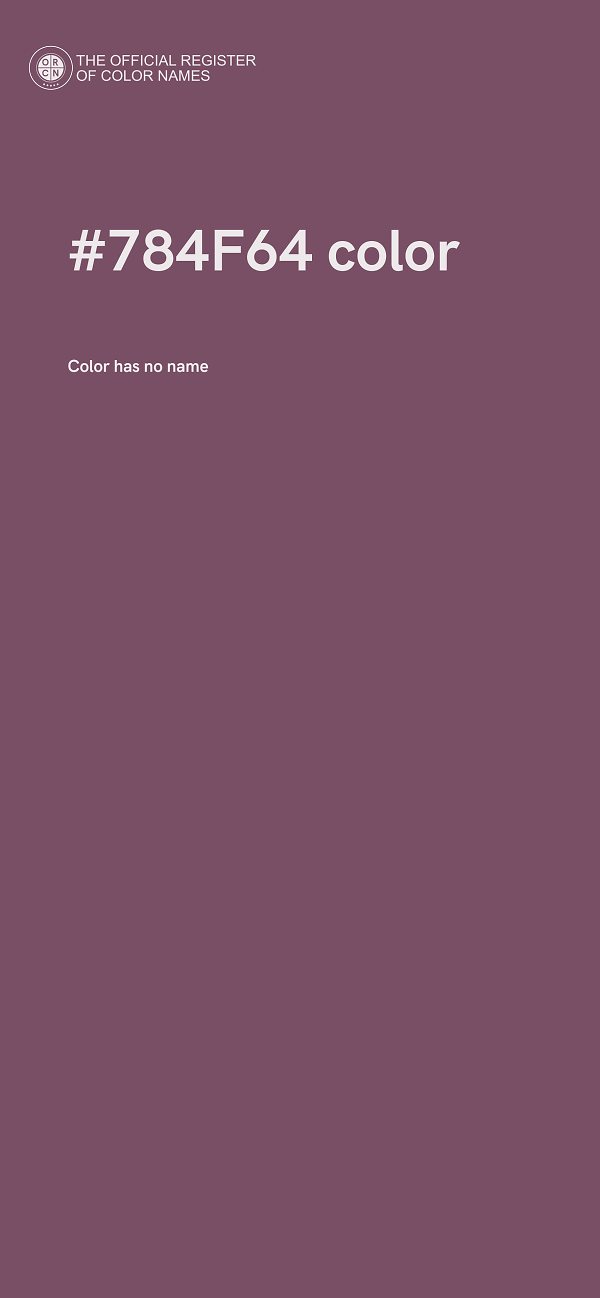#784F64 color image