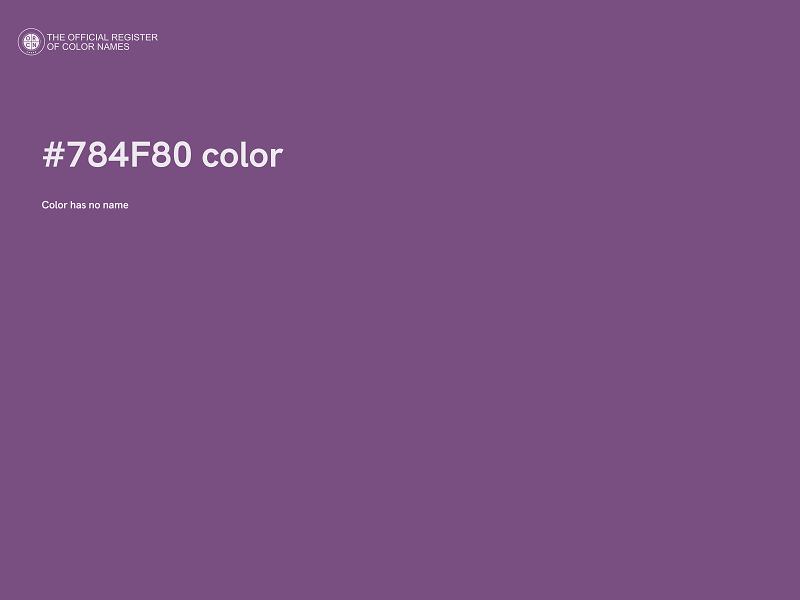 #784F80 color image