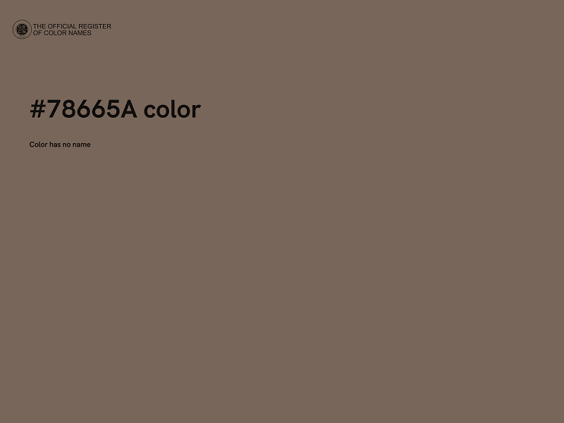 #78665A color image