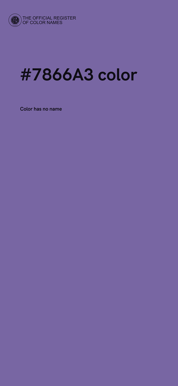 #7866A3 color image