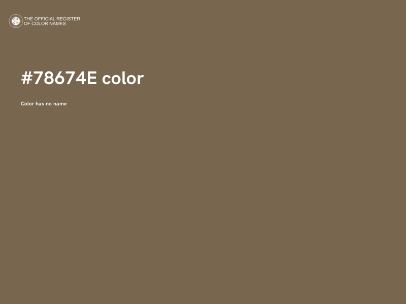#78674E color image
