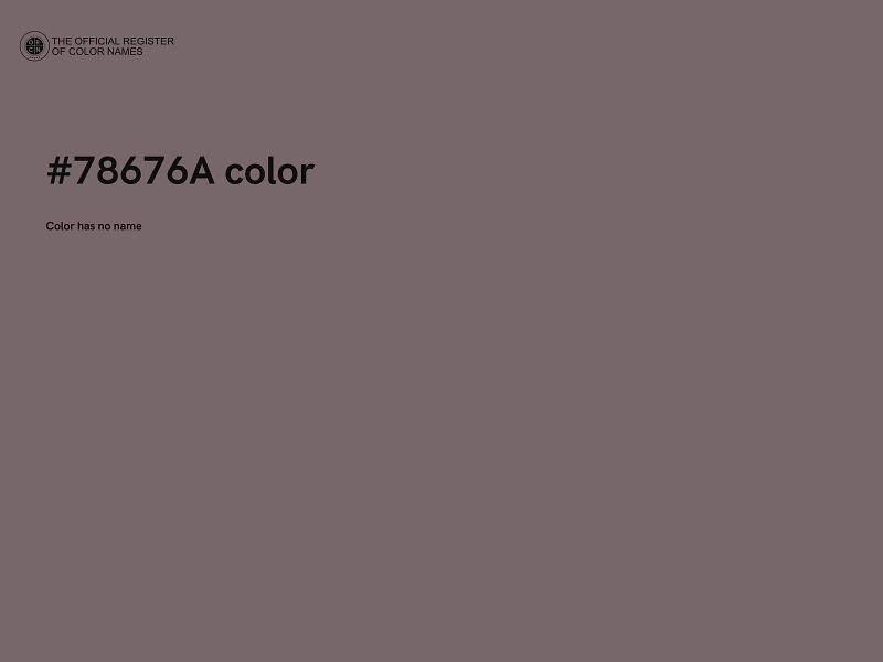 #78676A color image