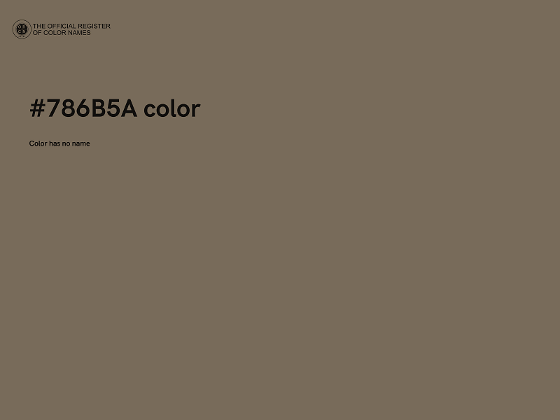 #786B5A color image