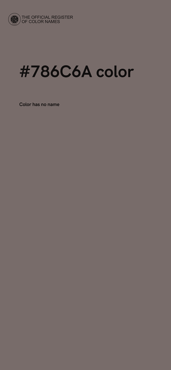 #786C6A color image