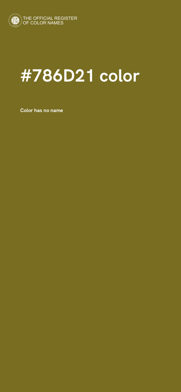 #786D21 color image