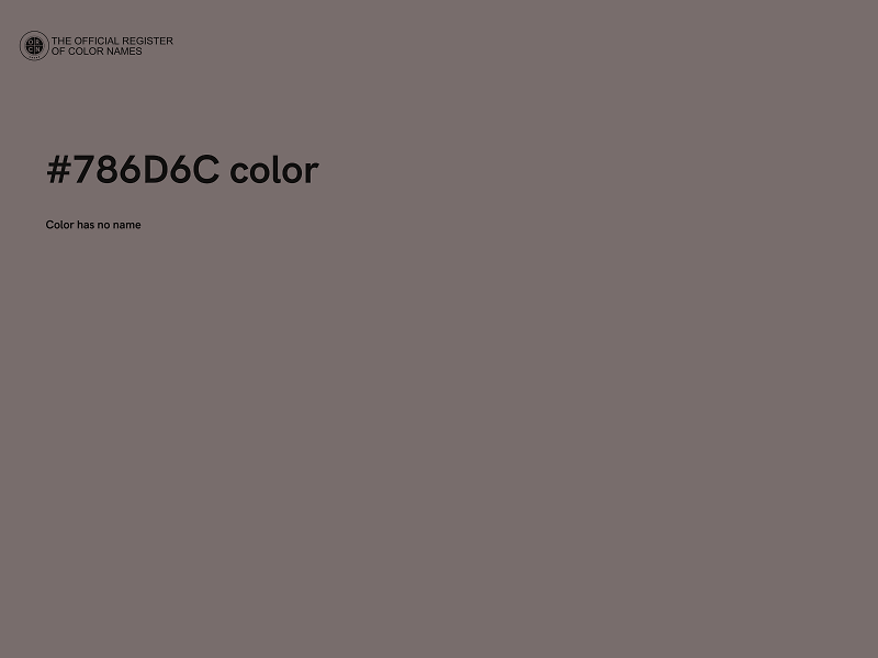 #786D6C color image