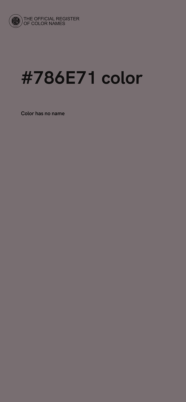 #786E71 color image