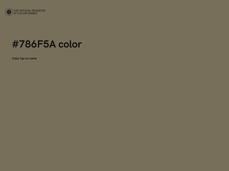 #786F5A color image