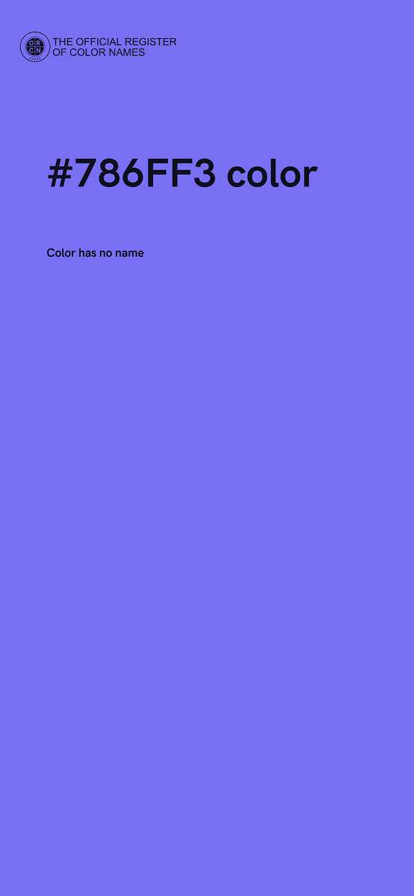 #786FF3 color image