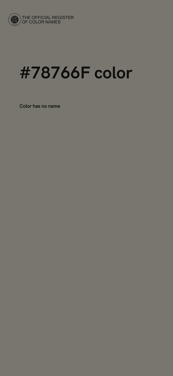 #78766F color image