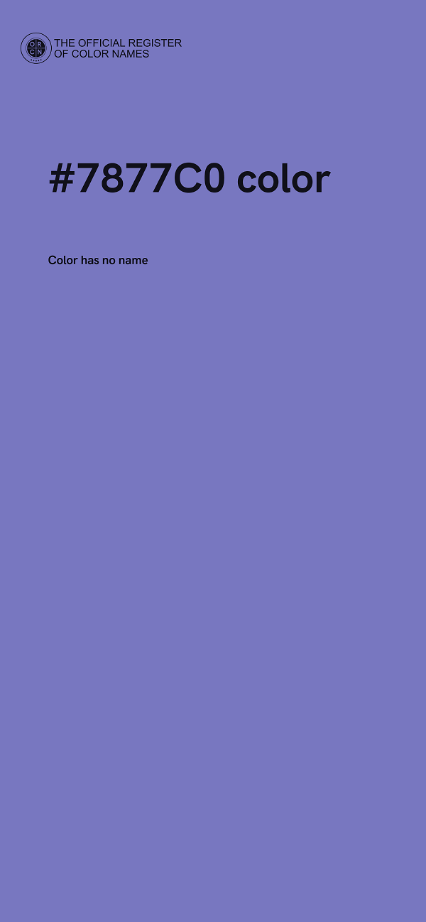 #7877C0 color image