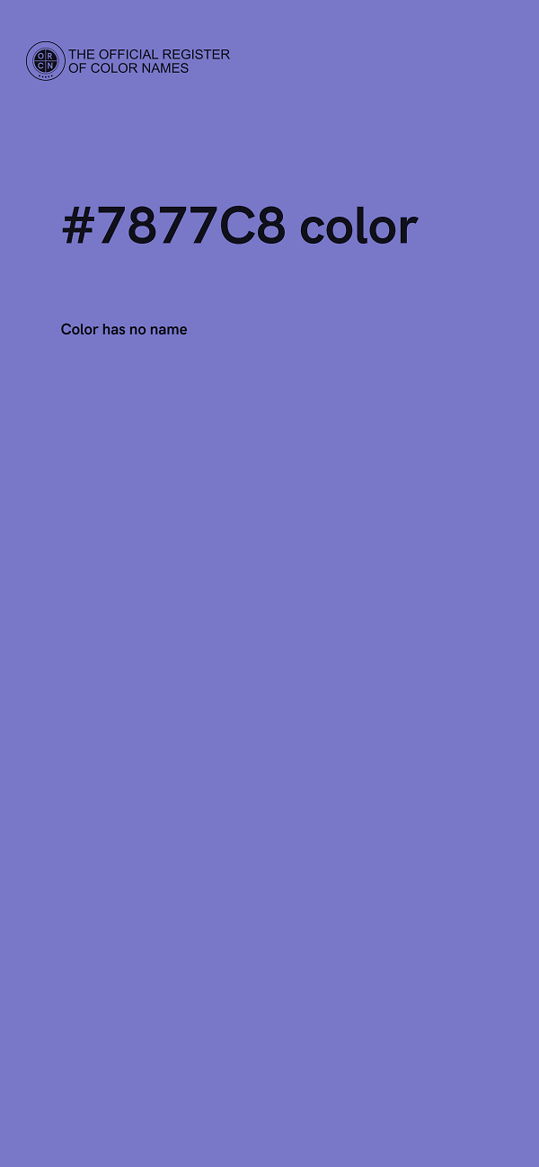 #7877C8 color image