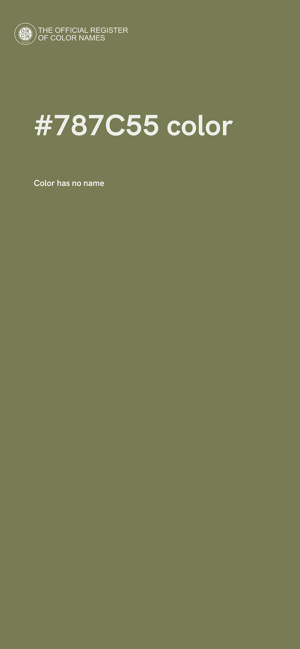 #787C55 color image