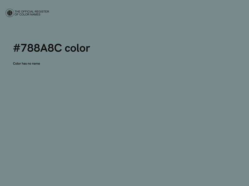 #788A8C color image
