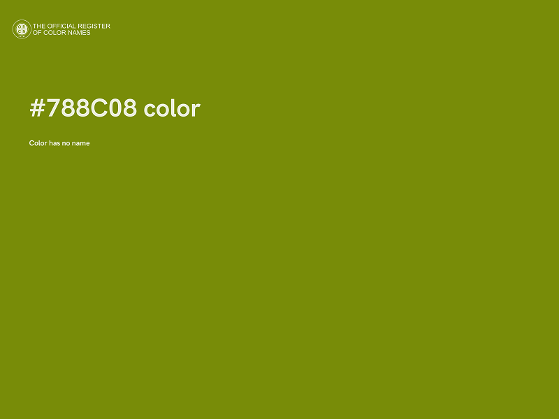 #788C08 color image