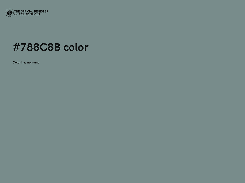 #788C8B color image