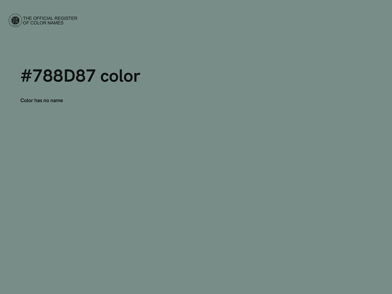 #788D87 color image