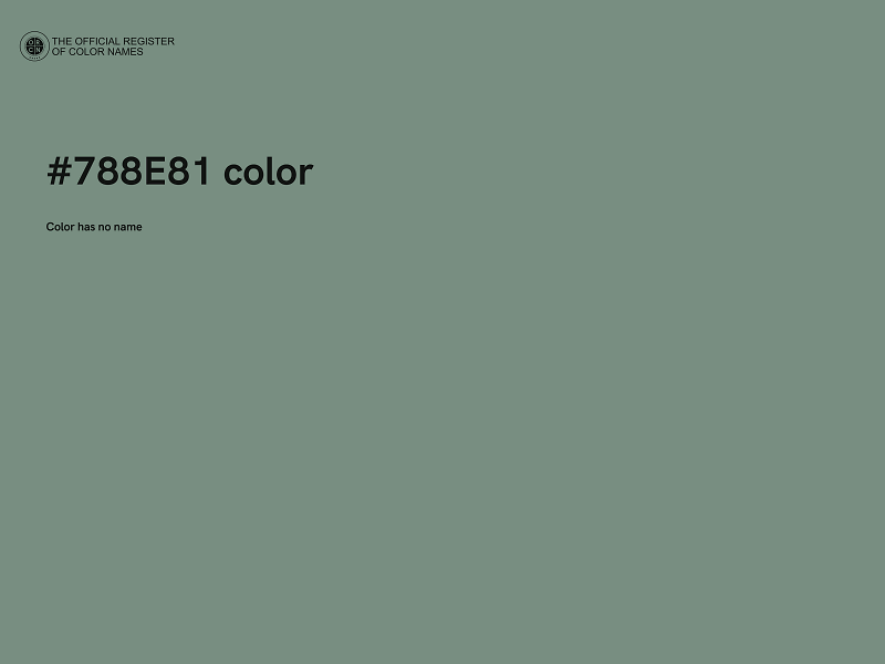 #788E81 color image