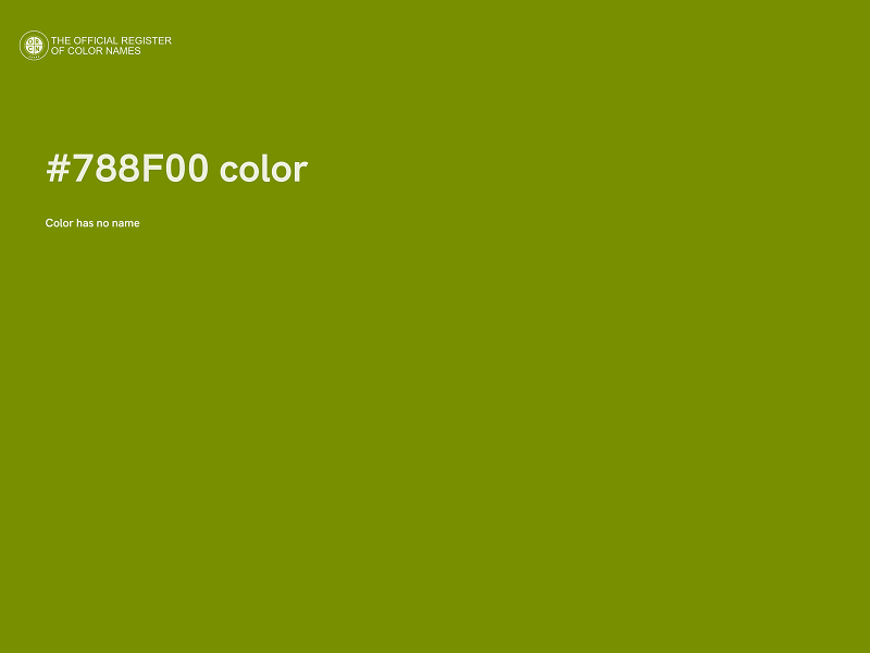 #788F00 color image