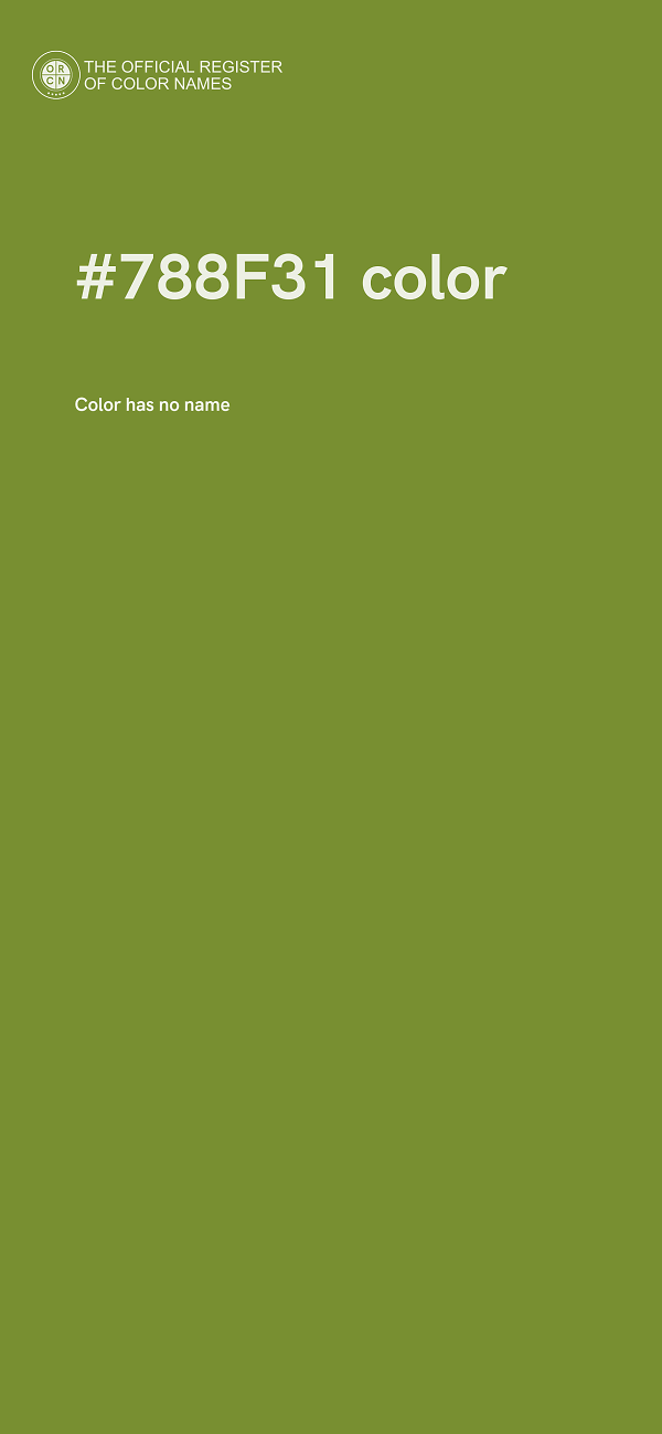 #788F31 color image