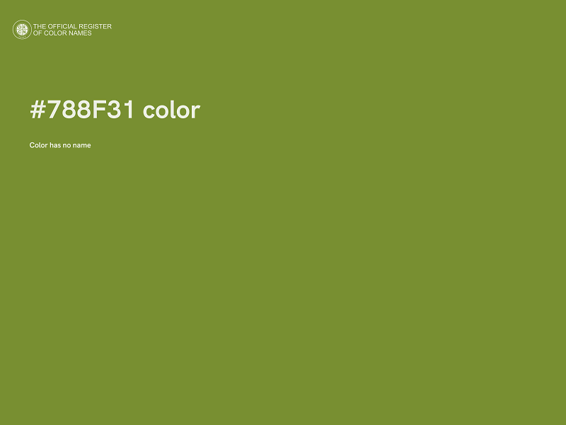 #788F31 color image