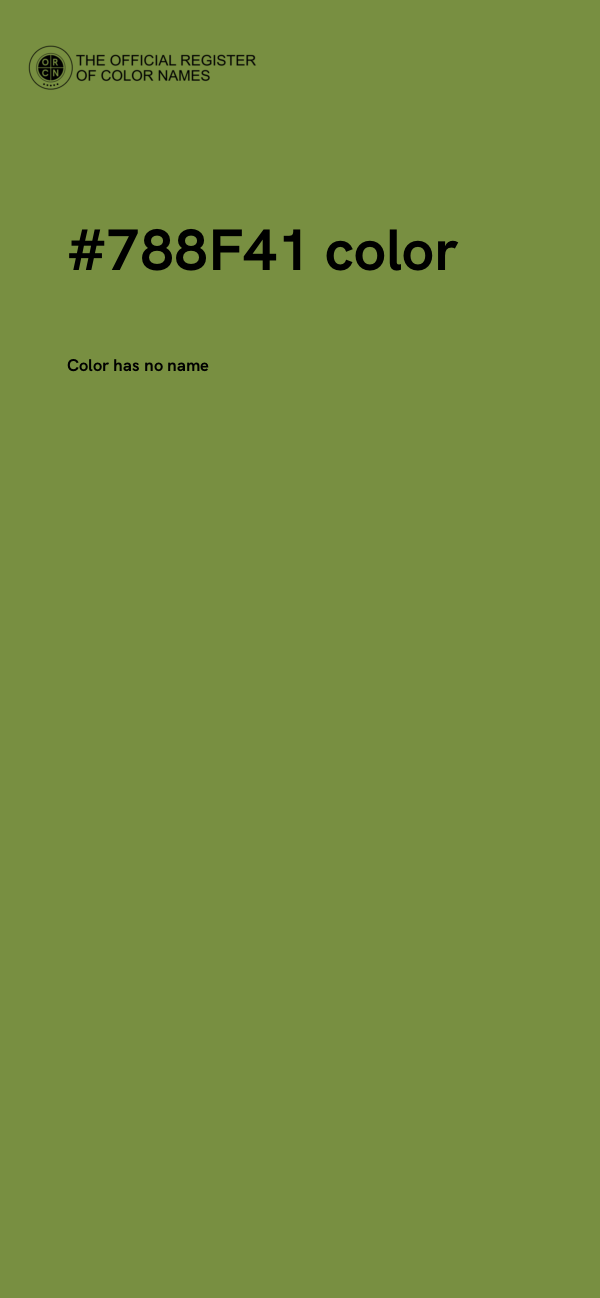#788F41 color image