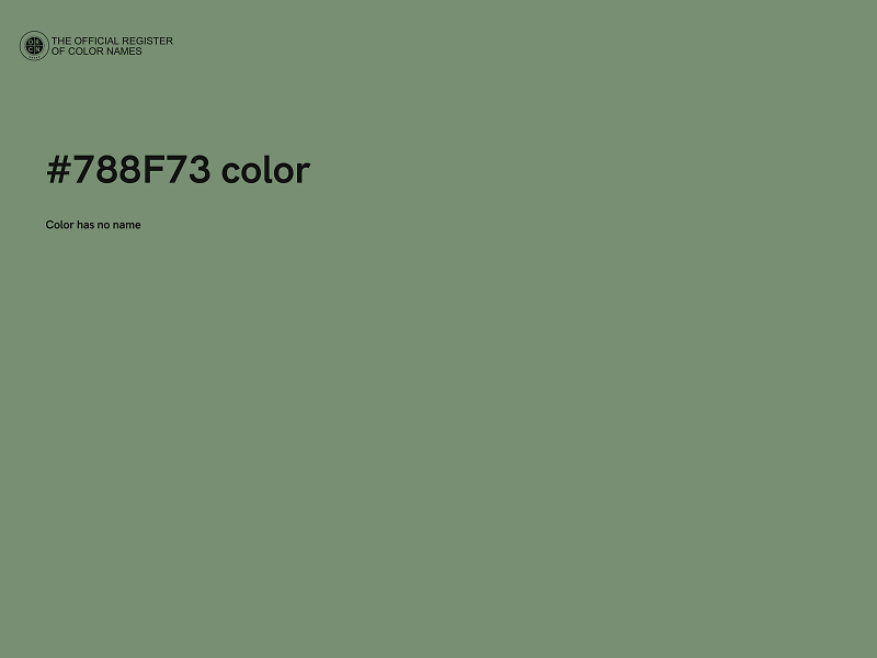 #788F73 color image