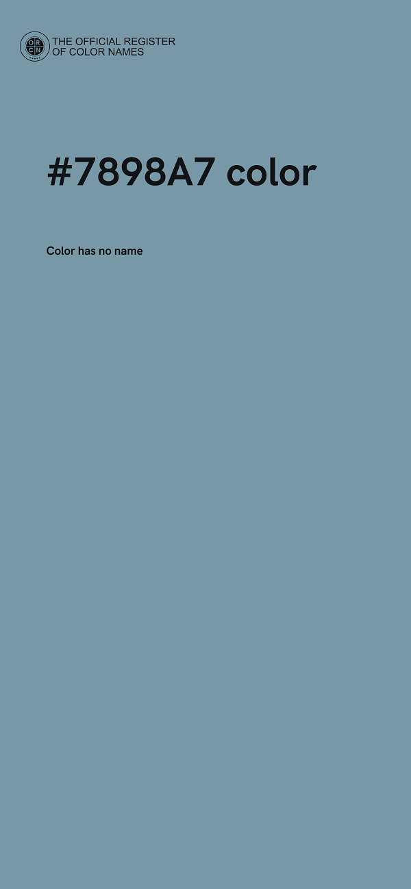 #7898A7 color image