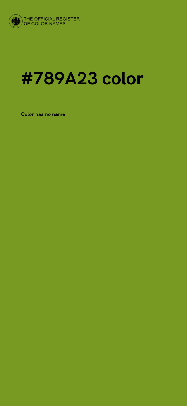 #789A23 color image