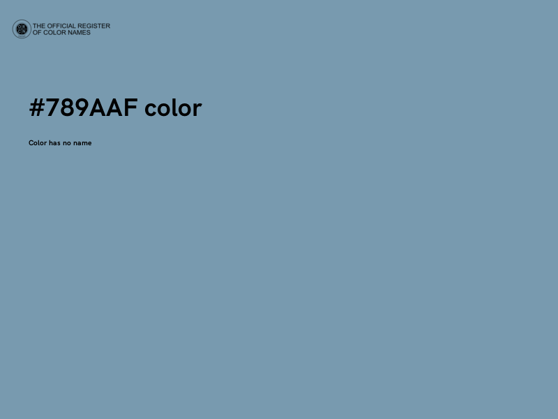 #789AAF color image