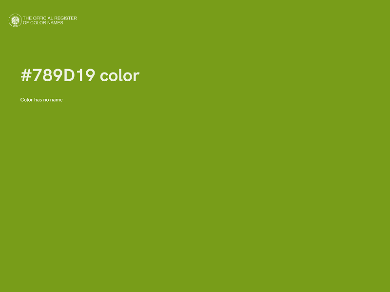 #789D19 color image