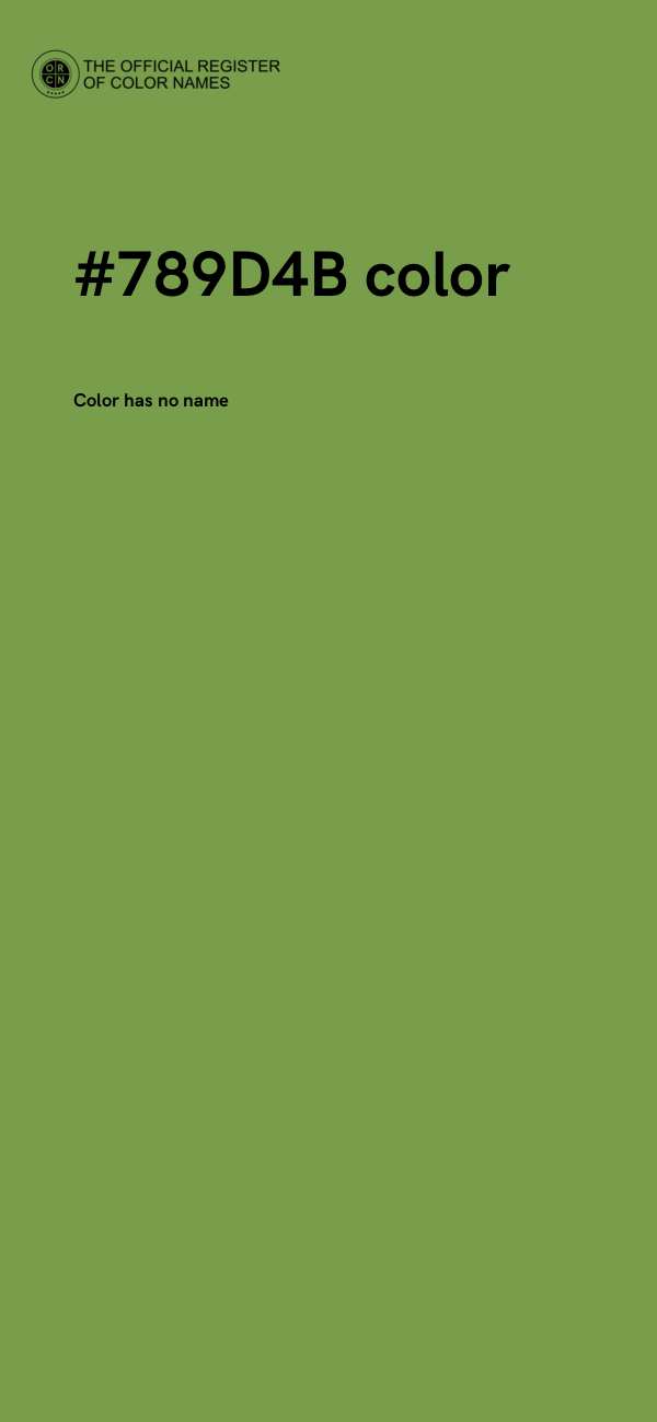 #789D4B color image