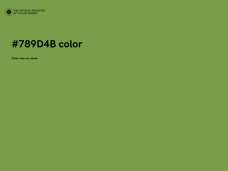 #789D4B color image