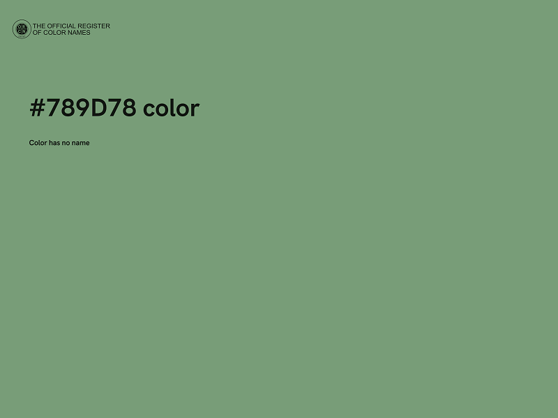 #789D78 color image