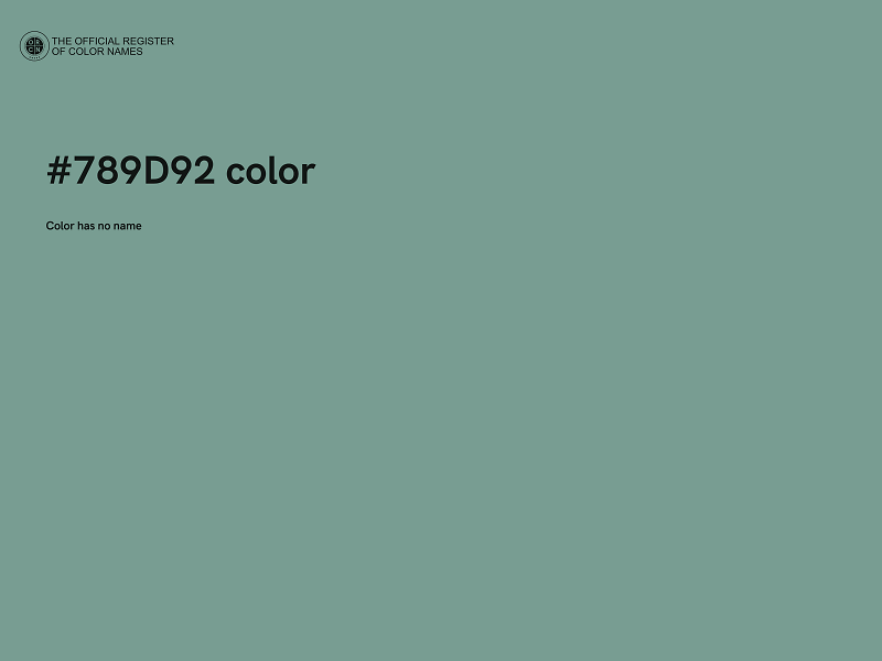 #789D92 color image