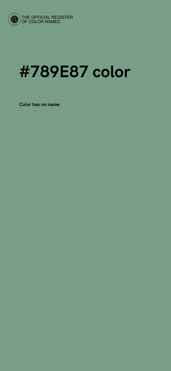 #789E87 color image