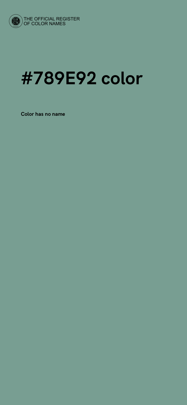 #789E92 color image