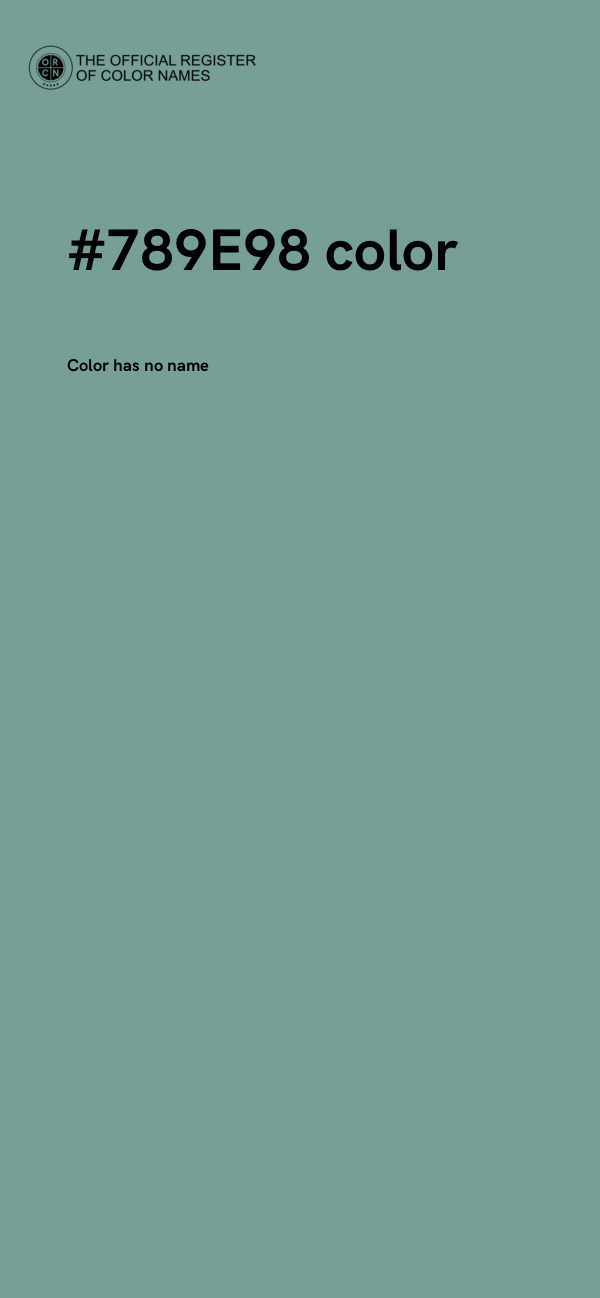 #789E98 color image