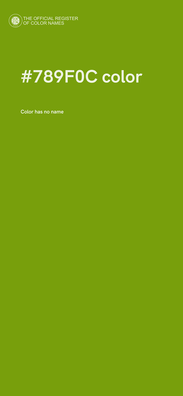 #789F0C color image