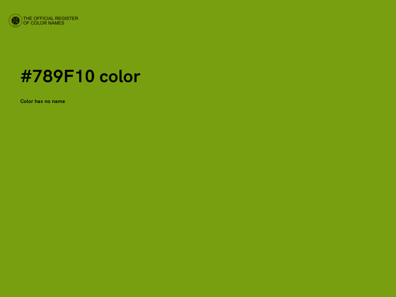 #789F10 color image